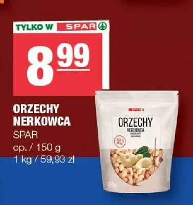 Orzechy nerkowca Spar promocja w SPAR