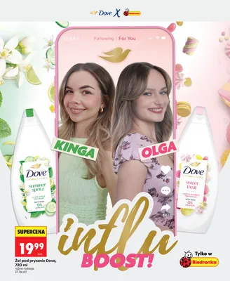 Żel pod prysznic Dove summer spritz 720ml promocja w Biedronka
