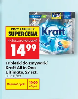 Tabletki do zmywarki Kraft All in One 27-pak promocja w Biedronka