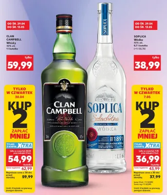 Whisky Clan Campbell 40% alk. promocja w Kaufland