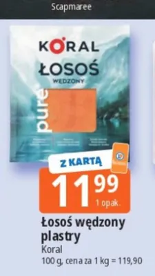 Łosoś wędzony plastry promocja w Leclerc