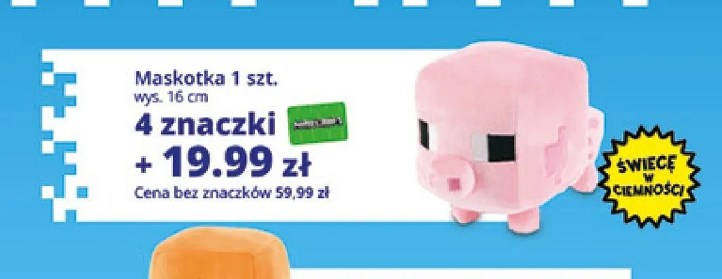 Maskotka Minecraft wys. 16cm promocja w Auchan