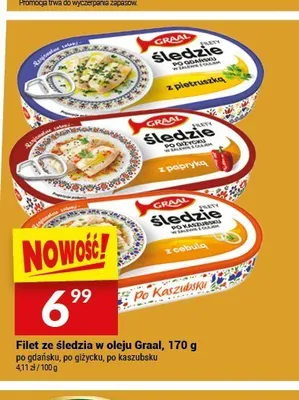 Filet ze śledzia w oleju Graal po kaszubsku promocja w Twój Market