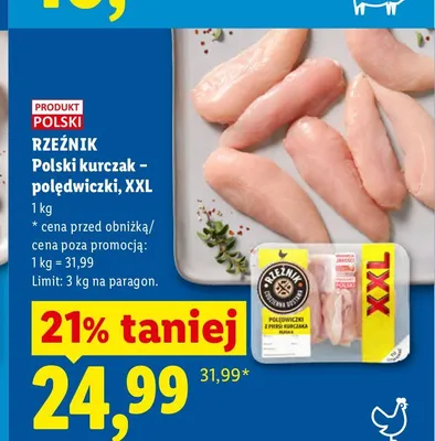 Polski kurczak polędwiczki XXL Rzeźnik promocja w Lidl