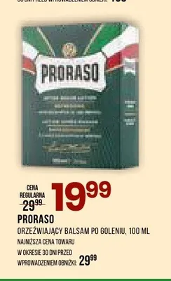 Balsam po goleniu Proraso orzeźwiający promocja w Drogerie Natura