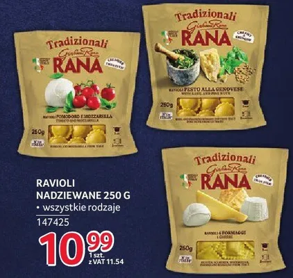 Ravioli nadziewane Rana 250 g wszystkie rodzaje promocja w Selgros