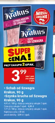 Szynka krucha od Szwagra Krakus promocja w Twój Market