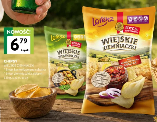 Chipsy Wiejskie Ziemniaczki smak ziemniaczki z ziołami promocja w Intermarche