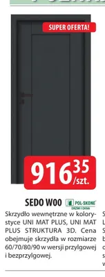 Skrzydło wewnętrzne POL-SKONE Sedo W00 promocja w Dobre Dla Domu