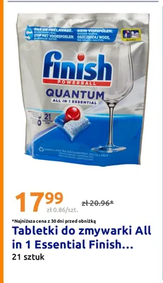 Tabletki do zmywarki Finish Quantum All in 1 Essential promocja w Action