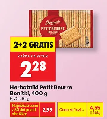 Herbatniki Petit Beurre promocja w Biedronka