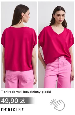 T-shirt damski bawełniany gładki Medicine promocja w Medicine