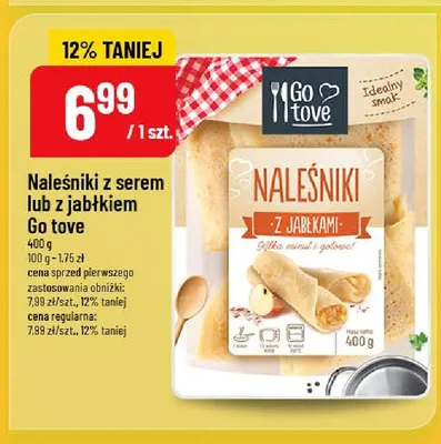 Naleśniki z jabłkiem Go tove promocja w POLOmarket