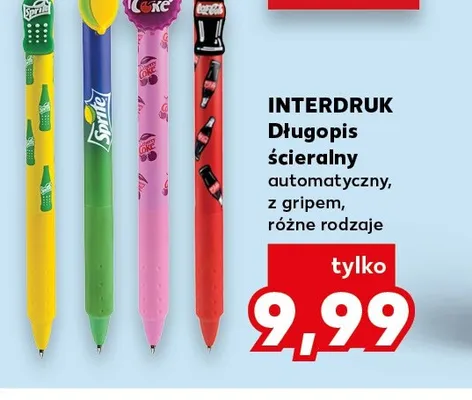 Długopis ścieralny automatyczny Interdruk Coca-Cola promocja w Kaufland