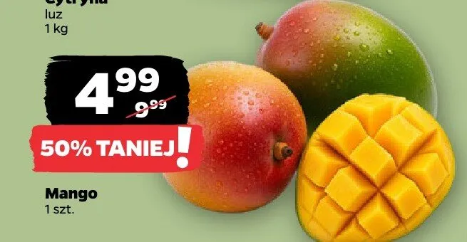 Mango dojrzałe duże promocja w Netto