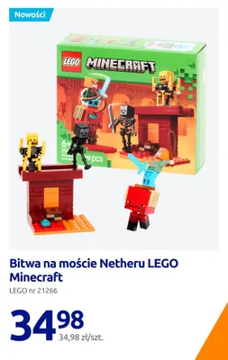 Klocki LEGO Minecraft Bitwa na moście Netheru 21266 promocja w Action