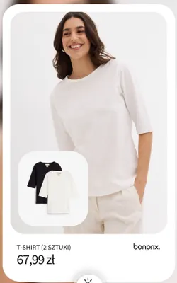 T-shirt bonprix 2-pak promocja w bonprix