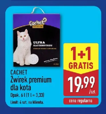 Żwirek premium dla kota Cachet promocja w Aldi