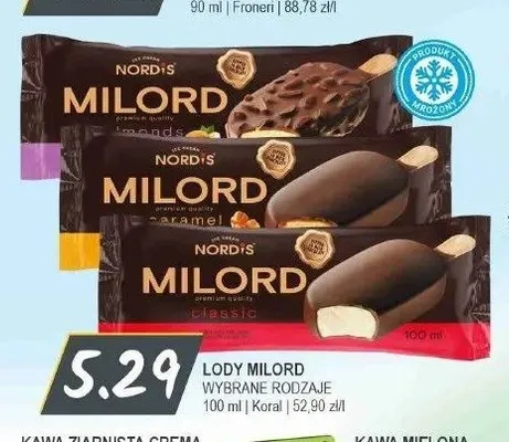 Lody Nordis Milord Classic promocja w Słoneczko