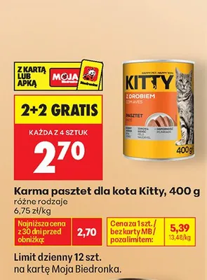 Karma pasztet dla kota Kitty promocja w Biedronka