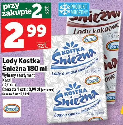 Lody Kostka Śnieżna promocja w TOPAZ