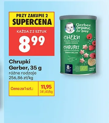 Chrupki Gerber 35g promocja w Biedronka