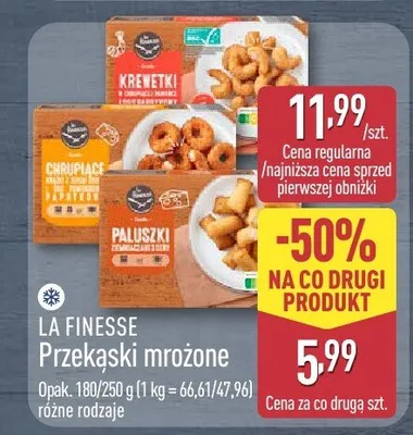 Przekąski mrożone La Finesse promocja w Aldi