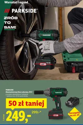 Akumulatorowy klucz udarowy 20V w zestawie z akumulatorem i ładowarką promocja w Lidl