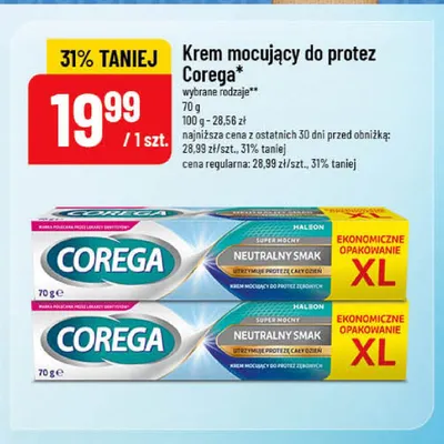 Krem mocujący do protez Corega promocja w POLOmarket