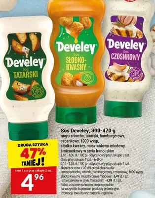 Sos mayo sriracha, tatarski, hamburgerowy, czosnkowy, 1000 wysp, słodko-kwaśny, musztardowo-miodowy, śmietankowy w stylu francuskim promocja w Twój Market