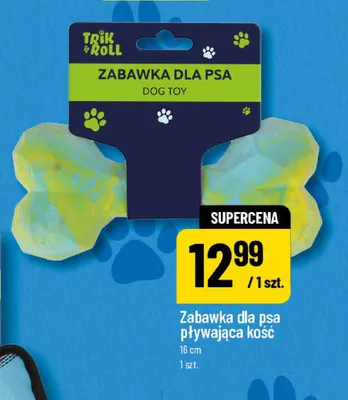 Zabawka dla psa pływająca kość 16 cm Trik & Roll promocja w POLOmarket