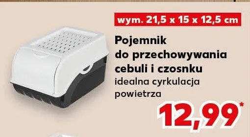 Pojemnik do przechowywania cebuli i czosnku promocja w Kaufland
