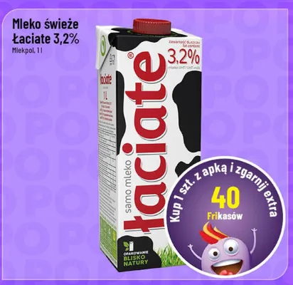 Mleko świeże Łaciate 3,2% promocja w POLOmarket