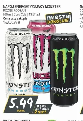 Napój energetyzujący Monster Energy Ultra promocja w Słoneczko