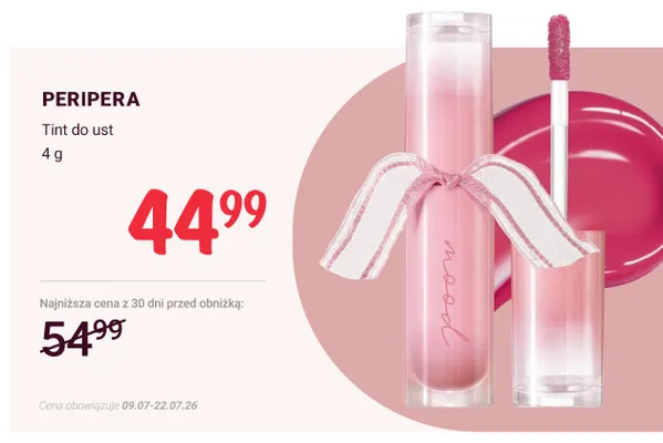 Tint do ust Peripera promocja w Rossmann