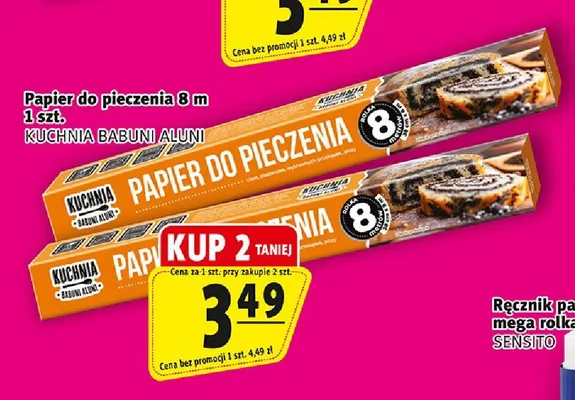 Papier do pieczenia Kuchnia Babuni Aluni promocja w Prim Market