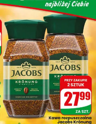 Kawa rozpuszczalna Jacobs Krönung promocja w Dino