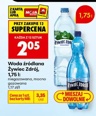 Woda źródlana mocno gazowana promocja w Biedronka