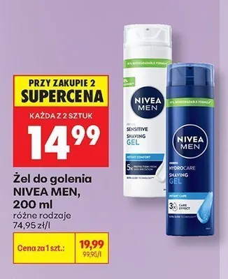 Żel do golenia Nivea Men promocja w Biedronka