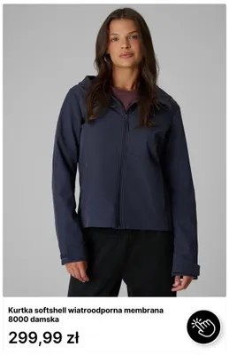 Kurtka softshell wiatroodporna membrana 8000 damska promocja w 4F