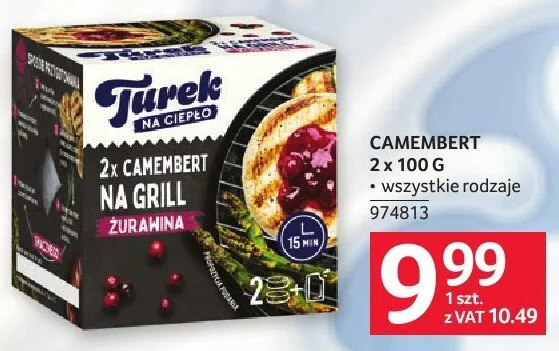 Camembert na grill żurawina promocja w Selgros