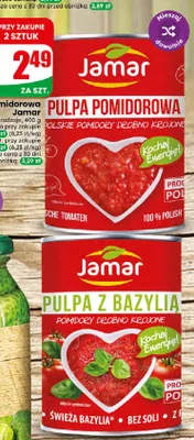 Pulpa pomidorowa Jamar z bazylią promocja w Dino