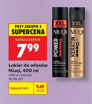 Lakier do włosów Niuqi Power promocja w Biedronka
