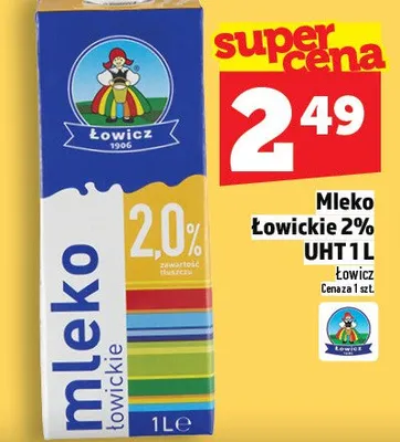 Mleko Łowickie 2% promocja w TOPAZ