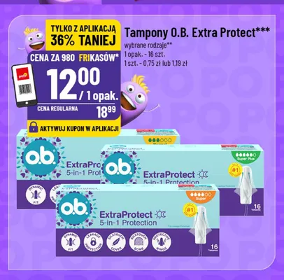 Tampony o.b. Extra Protect Super Plus promocja w POLOmarket