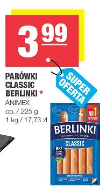 Parówki Classic Berlinki promocja w SPAR