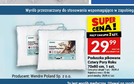 Poduszka pikowana Cztery Pory Roku Wendre promocja w Twój Market