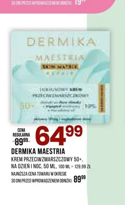 Krem przeciwzmarszczkowy 50+ na dzień i noc Dermika Maestria promocja w Drogerie Natura