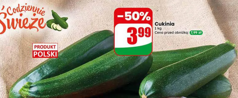 Cukinia polska promocja w Dino