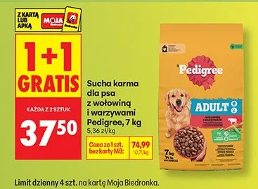 Sucha karma dla psa z wołowiną i warzywami Pedigree promocja w Biedronka